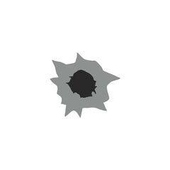 Bullet hole vector illustration 