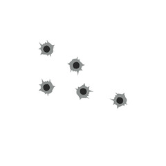 Bullet hole vector illustration 