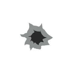 Bullet hole vector illustration 