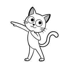  a cute cartoon cat doing the dabbing dance pose