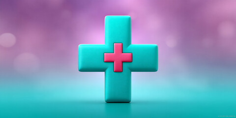 Fototapeta premium gradient cross on light background