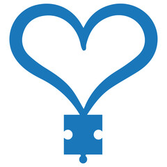 Obraz premium Autism Puzzle Heart, Vibrant Autism Puzzle Piece Vector for Educational and Support Art