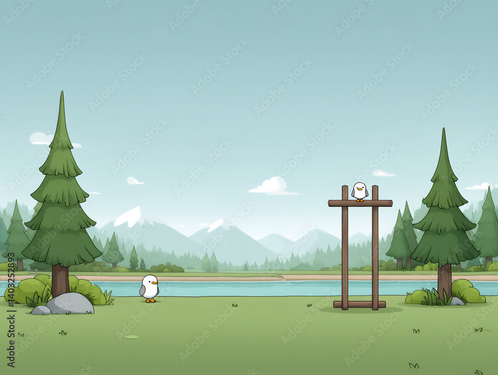 Poster interactive game cross template