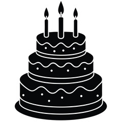 birthday cake vector illustration