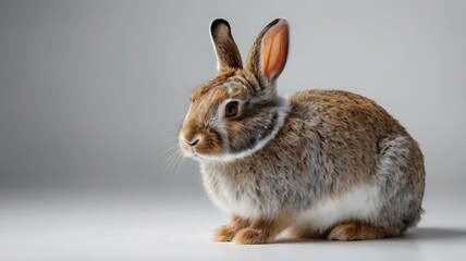 Obraz premium white rabbit on a black background