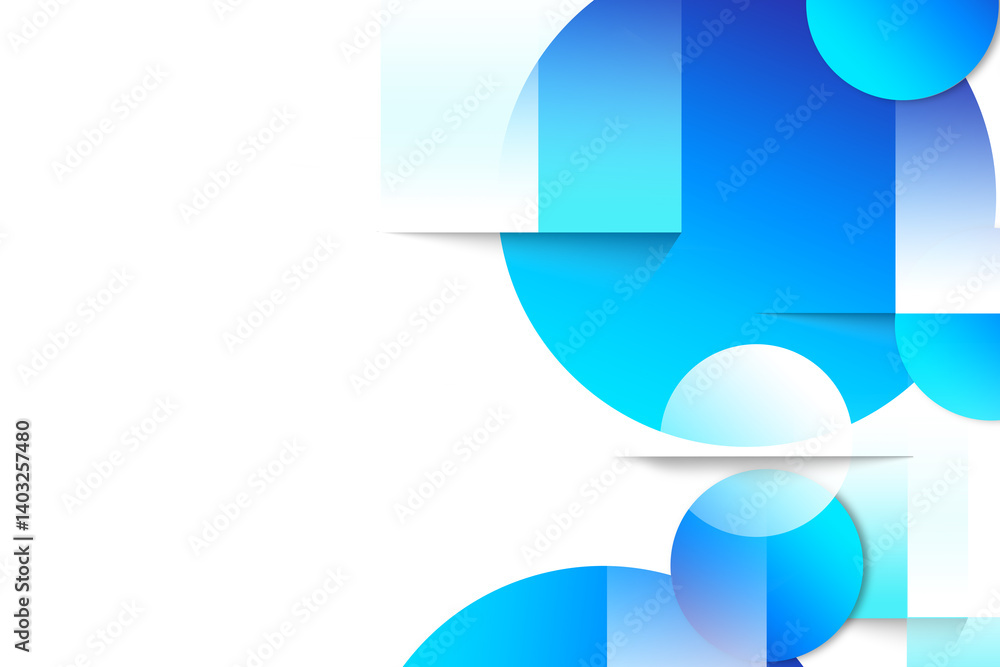 Poster abstract circle background gradient soft light blue with lines shadow as paper cut design for graphi