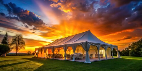 Rental wedding tent silhouette, ideal for elegant outdoor receptions and parties.