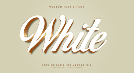 White 3D editable text effect Template Suitable for Luxury style