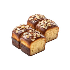 Delicious Almond-Topped Brioche Bread, Sweet Pastry, Baked Goods, Close-up