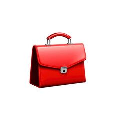 Sleek Red Leather Briefcase - Business Accessory