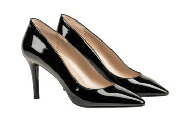 Elegant black patent leather pumps classic pointed toe heels perfect for special occasions sleek sophisticated style