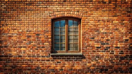 Brick wall with a large window, high contrast, architectural details , building, window,  building, window, geometric