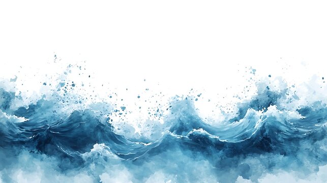 Dynamic sea waves painting artwork images