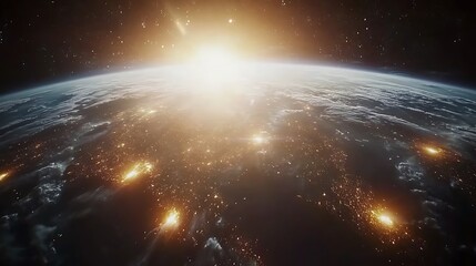 Obraz premium Earth horizon sunlight glow images