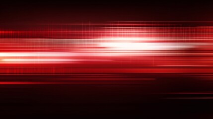 A dynamic abstract design with horizontal streaks of bright red and white.