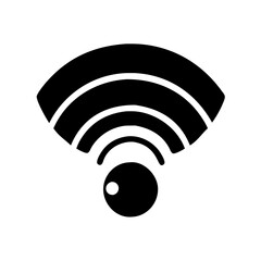 wi fi signal icon, wi fi signal silhouette vector illustration-simple silhouette illustration of wi fi signal, perfect for wi fi signal logos and icons