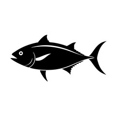 bluefin tuna icon, bluefin tuna silhouette vector illustration-simple silhouette illustration of bluefin tuna, perfect for bluefin tuna logos and icons