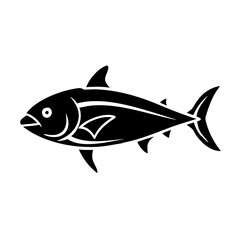 bluefin tuna icon, bluefin tuna silhouette vector illustration-simple silhouette illustration of bluefin tuna, perfect for bluefin tuna logos and icons