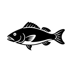 red drum redfish icon, red drum redfish silhouette vector illustration-simple silhouette illustration of red drum redfish, perfect for red drum redfish logos and icons