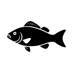 red drum redfish icon, red drum redfish silhouette vector illustration-simple silhouette illustration of red drum redfish, perfect for red drum redfish logos and icons