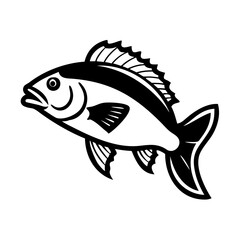 tilefish icon, tilefish silhouette vector illustration-simple silhouette illustration of tilefish, perfect for tilefish logos and icons