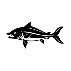 cobia icon, cobia silhouette vector illustration-simple silhouette illustration of cobia, perfect for cobia logos and icons