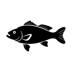 barramundi icon, barramundi silhouette vector illustration-simple silhouette illustration of barramundi, perfect for barramundi logos and icons