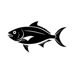jack crevalle icon, jack crevalle silhouette vector illustration-simple silhouette illustration of jack crevalle, perfect for jack crevalle logos and icons