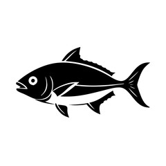 jack crevalle icon, jack crevalle silhouette vector illustration-simple silhouette illustration of jack crevalle, perfect for jack crevalle logos and icons