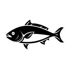 Obraz premium amberjack icon, amberjack silhouette vector illustration-simple silhouette illustration of amberjack, perfect for amberjack logos and icons