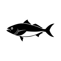 amberjack icon, amberjack silhouette vector illustration-simple silhouette illustration of amberjack, perfect for amberjack logos and icons