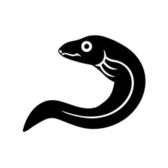 Fototapeta premium lamprey icon, lamprey silhouette vector illustration-simple silhouette illustration of lamprey, perfect for lamprey logos and icons