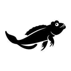 mudskipper icon, mudskipper silhouette vector illustration-simple silhouette illustration of mudskipper, perfect for mudskipper logos and icons