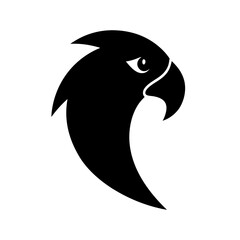 Stylized parrot head logo