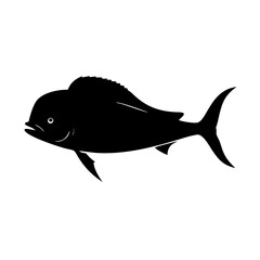dorado mahi mahi icon, dorado mahi mahi silhouette vector illustration-simple silhouette illustration of dorado mahi mahi, perfect for dorado mahi mahi logos and icons