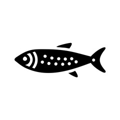 sardine icon, sardine silhouette vector illustration-simple silhouette illustration of sardine, perfect for sardine logos and icons