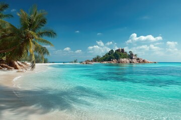 Tropical beach paradise.