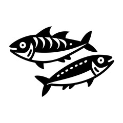 Fototapeta premium mackerel icon, mackerel silhouette vector illustration-simple silhouette illustration of mackerel, perfect for mackerel logos and icons