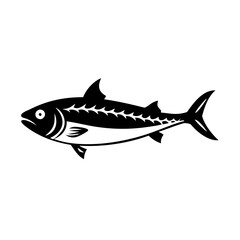 mackerel icon, mackerel silhouette vector illustration-simple silhouette illustration of mackerel, perfect for mackerel logos and icons