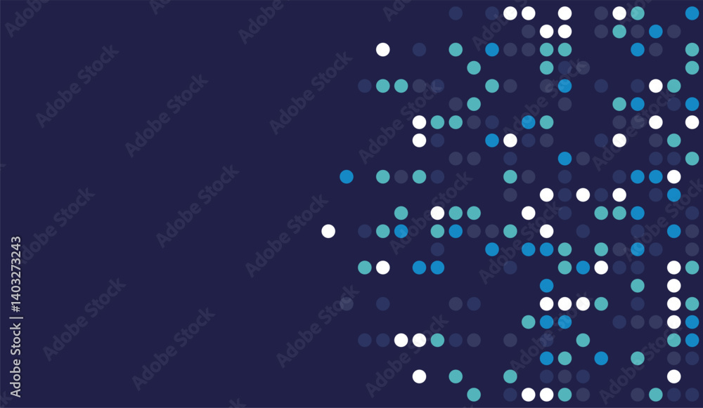 Poster Digital technology background. Digital data dots pattern pixel background