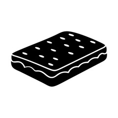 mattress icon, mattress silhouette vector illustration-simple silhouette illustration of mattress, perfect for mattress logos and icons