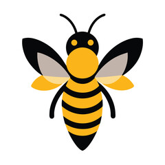 bee on white background