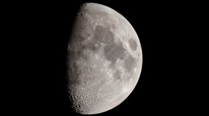 A detailed glimpse of the moon&rsquo;s surface, highlighting the cratered terrain and textures in striking clarity against the deep black of space.