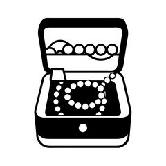 jewelry box icon, jewelry box silhouette vector illustration-simple silhouette illustration of jewelry box, perfect for jewelry box logos and icons