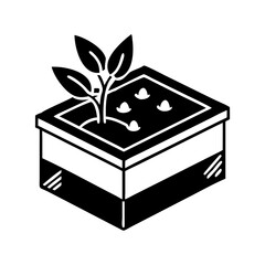 planter box icon, planter box silhouette vector illustration-simple silhouette illustration of planter box, perfect for planter box logos and icons