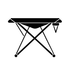 foldable table icon, foldable table silhouette vector illustration-simple silhouette illustration of foldable table, perfect for foldable table logos and icons