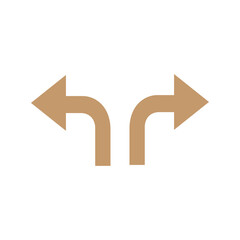 right left turn arrow sign