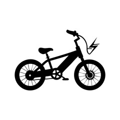 electric bike icon, electric bike silhouette vector illustration-simple silhouette illustration of electric bike, perfect for electric bike logos and icons