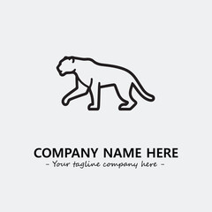 Phanter illustration black and white for logo company vector image
