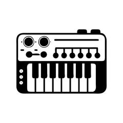 synthesizer icon, synthesizer silhouette vector illustration-simple silhouette illustration of synthesizer, perfect for synthesizer logos and icons
